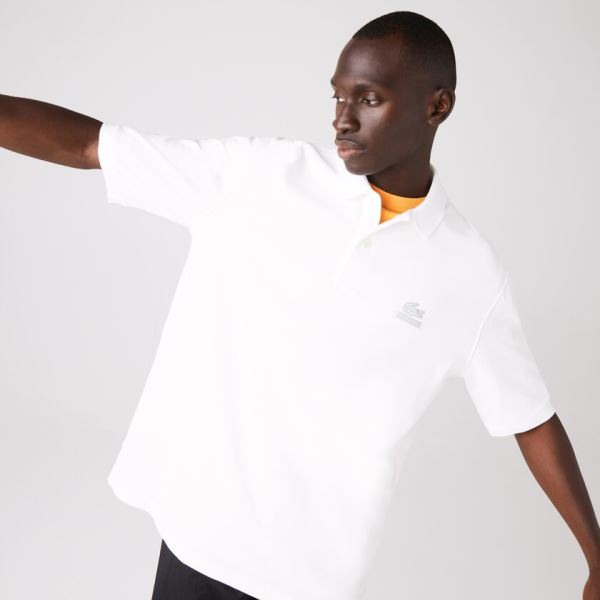 Lacoste CONCEPTS Collaboration Relaxed Polo - Polo Pánské Bílé | CZ-qi6Doc